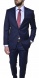Tmavomodrý vlnený Slim Fit oblek