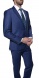 Modrý károvaný Ultra Slim Fit oblek