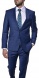 Modrý károvaný Ultra Slim Fit oblek
