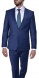 Modrý károvaný Ultra Slim Fit oblek