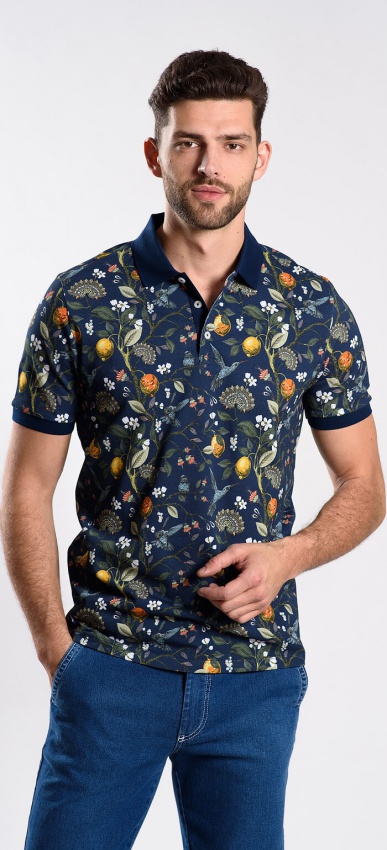 Bold patterned polo shirt - Polo shirts - E-shop | alaindelon.co.uk