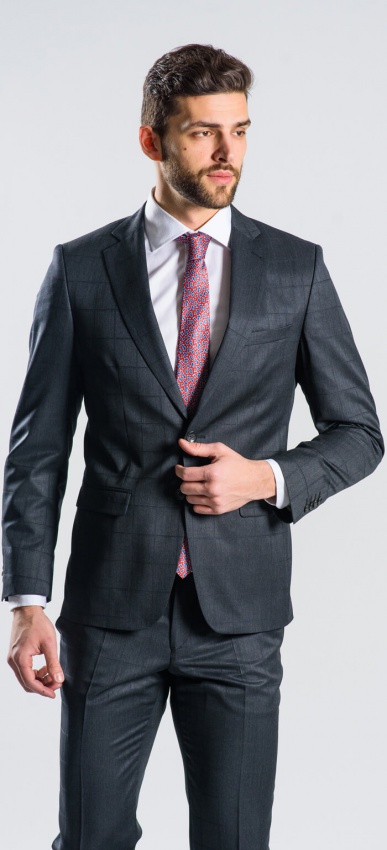 LIMITED EDITION dark grey wool suit - Suits - E-shop | alaindelon.co.uk