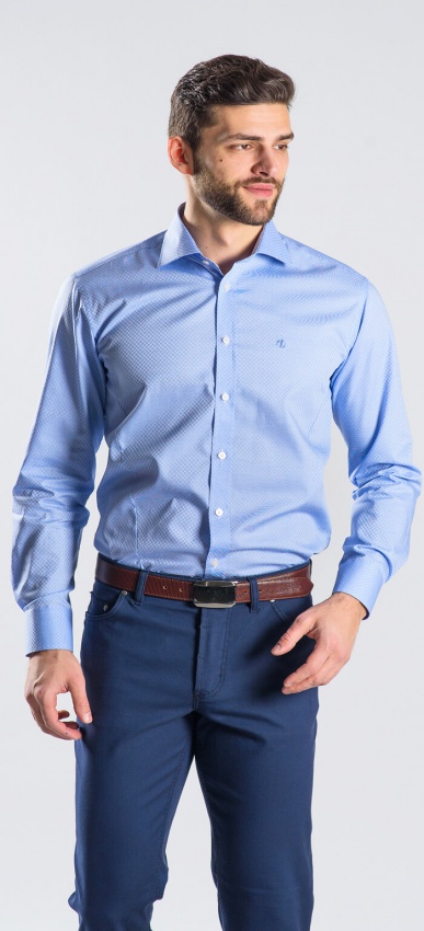 Blue Extra Classic Fit shirt - Basic Line