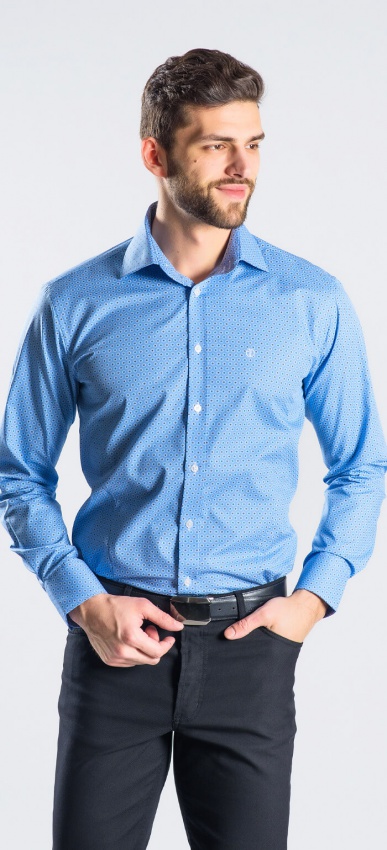 Blue Classic Fit business Shirt