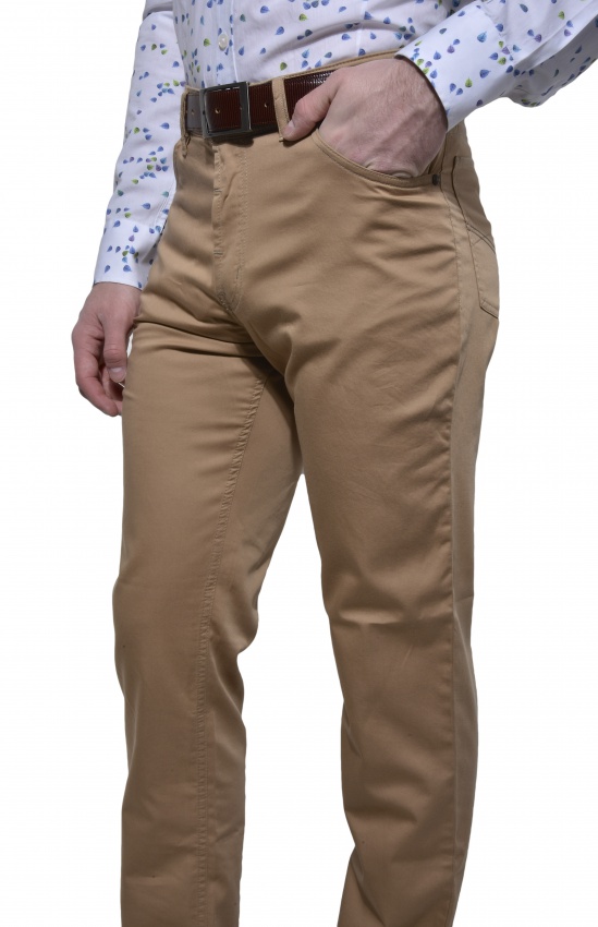 Light brown casual trousers - Trousers - E-shop | alaindelon.co.uk