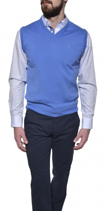 Light blue cotton vest