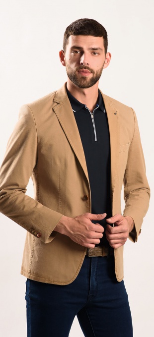 Light brown cotton blazer