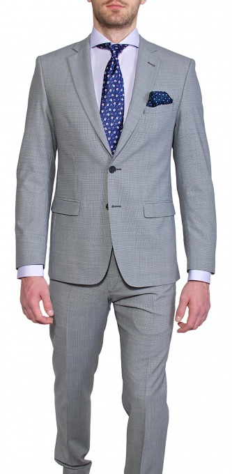 Grey houndstooth pattern suit