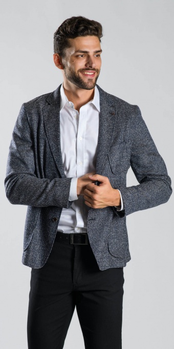 Grey structured blazer