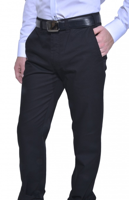 Black casual chinos