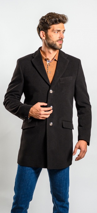 Brown wool/cashmere coat