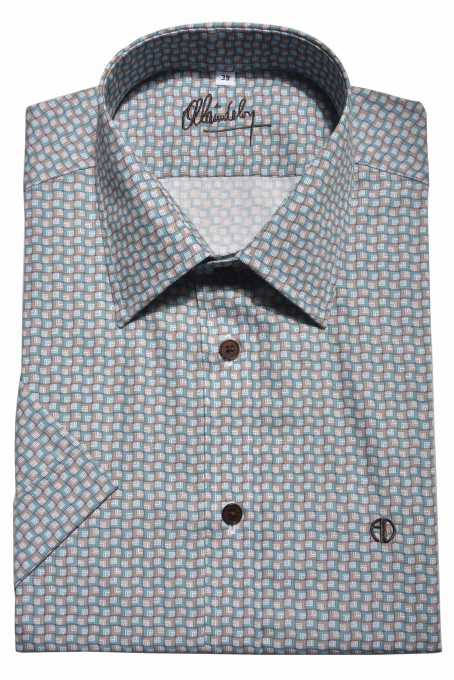 Bold patterned Extra Slim Fit short sleeved shirt