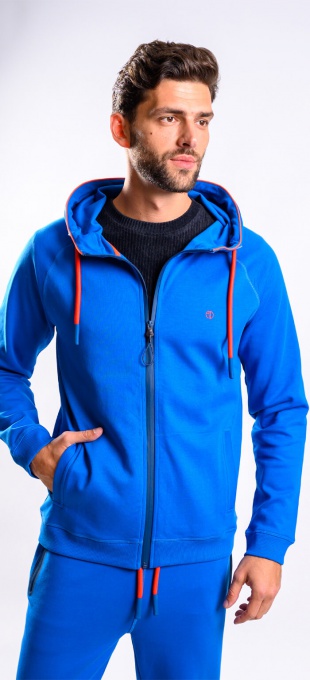 Blue functional sweater