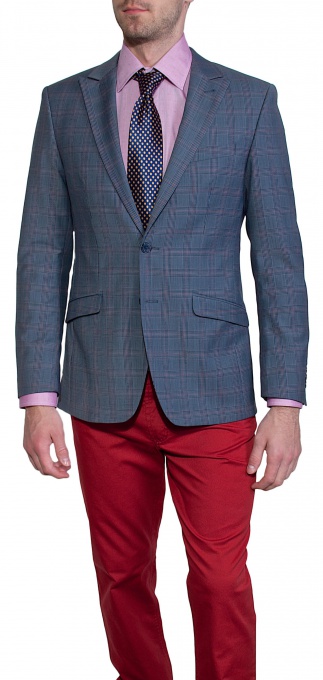 Grey - brown checkered blazer
