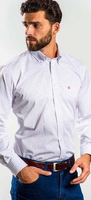 White checkered Slim Fit shirt