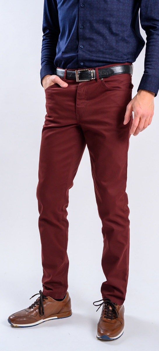 Burgundy jeans