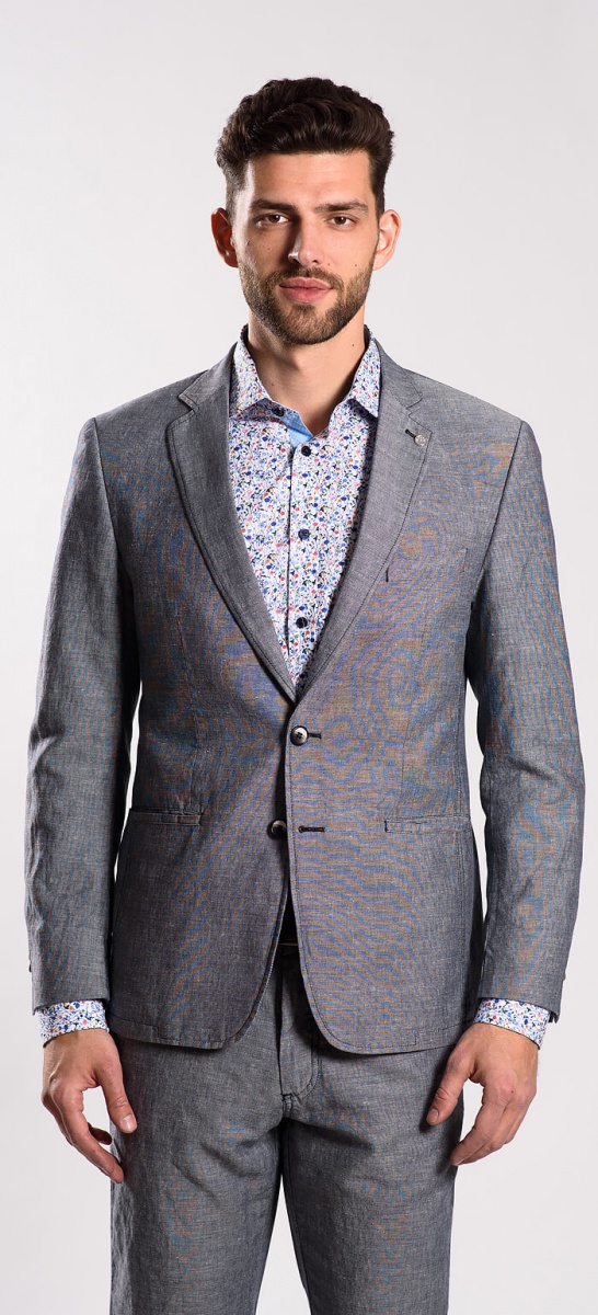 Grey linen blazer