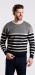 Striped wool blend crewneck