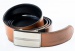 Reversible leather belt with easy fix buckle