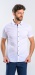 White Extra Slim Fit stretch short sleeved shirt