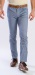 Blue-grey casual trousers with houndstooth pattern