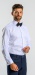 White formal Extra Slim Fit shirt with fine pattern