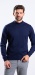 Dark blue cotton mock neck