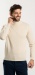 Beige cotton rollneck