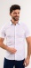 White Extra Slim Fit stretch short sleeved shirt