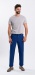 Dark Blue Casual Trousers with Subtle Checked Pattern