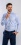 Blue Extra Slim Fit Shirt with dark blue squares