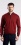 Burgundy mock neck sweater with zip