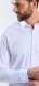 White stretch Extra Slim Fit shirt with green pattern
