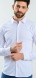 White stretch Extra Slim Fit shirt with green pattern