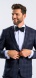 Blue Slim fit suit with burgundy check plaid XL sizes