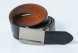 Reversible leather belt with easy fix buckle