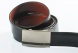 Reversible leather belt with easy fix buckle