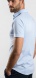 Modrá Extra Slim Fit strečová košeľa s krátkym rukávom