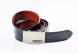 Reversible leather belt with easy fix buckle