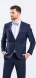 Dark blue Slim Fit suit with small check XL sizes