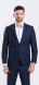 Dark blue Slim Fit suit with small check XL sizes