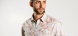 Flower patterned Extra Slim Fit short-sleeved shirt
