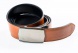 Reversible leather belt with easy fix buckle