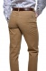 Brown cotton five-pocket trousers