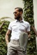 White Extra Slim Fit stretch short sleeved shirt