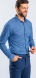 Blue Patterned stretch Extra Slim Fit non-iron shirt