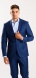 Kráľovsky modrý vlnený Slim Fit oblek - XL veľkosti