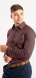 Red stretch Extra Slim Fit non-iron shirt with pattern