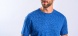 Blue T-shirt with melange pattern