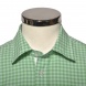 Zelená károvaná Slim Fit košeľa s krátkym rukávom